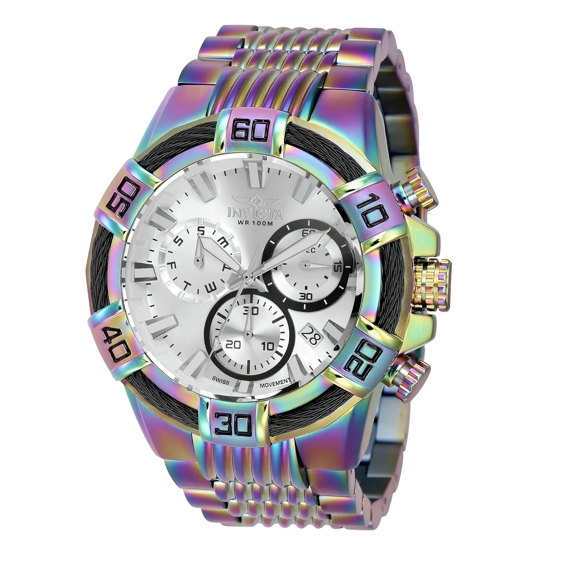 Reloj Invicta BOLT Original En Acero Inoxidable Tornasolado de Caballero