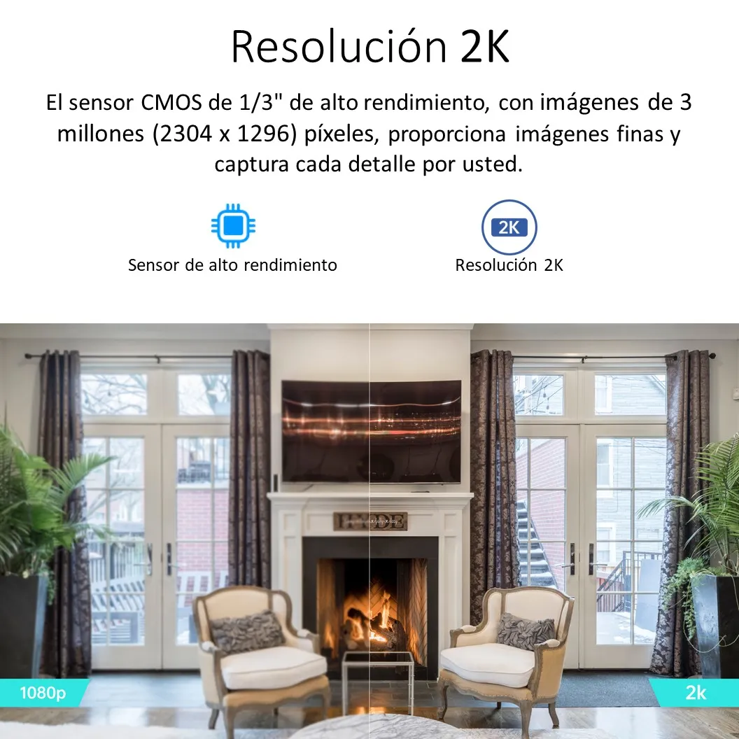 Cámara De Seguridad 2k Ptz Wifi App Smart Ai Visión Nocturna