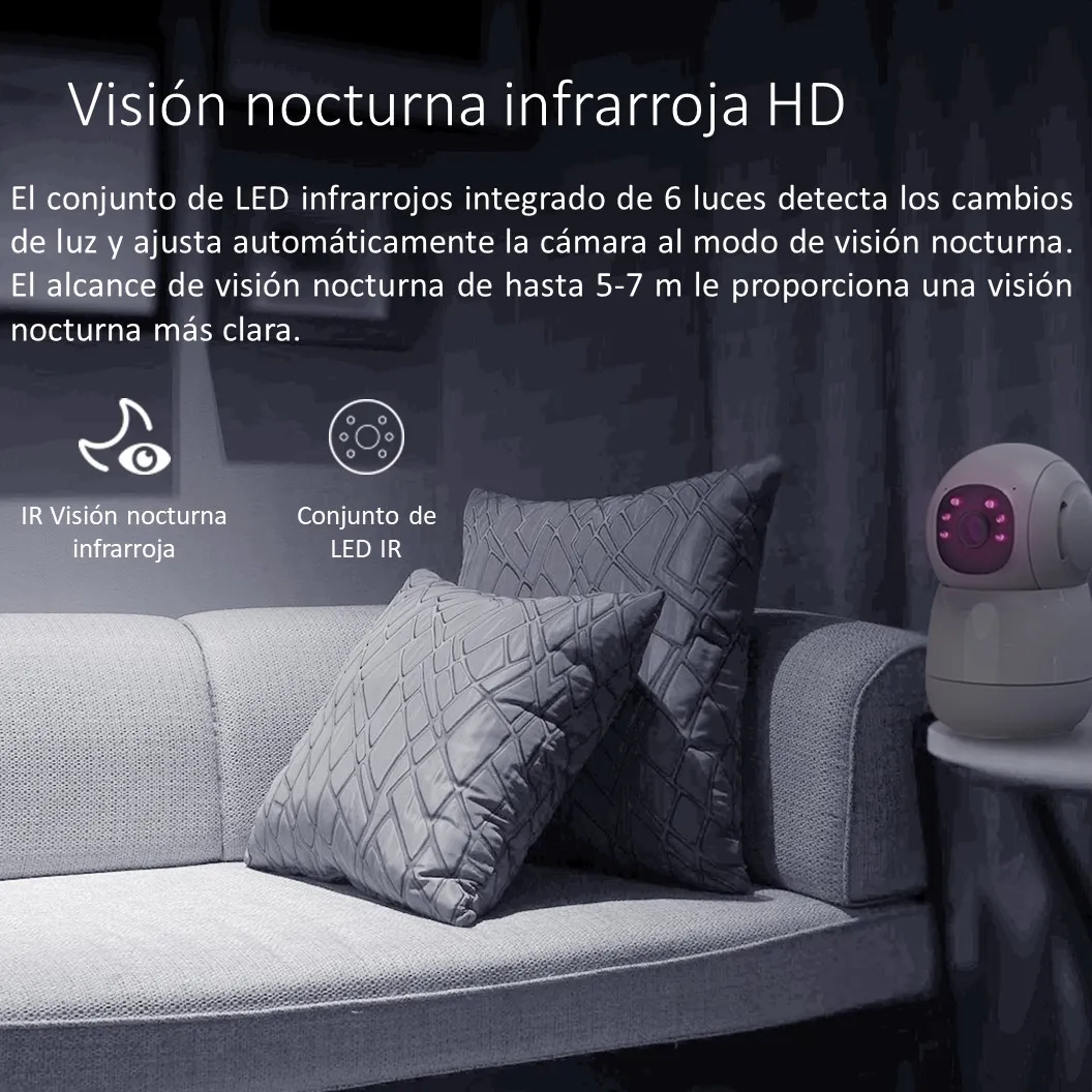 Cámara De Seguridad 2k Ptz Wifi App Smart Ai Visión Nocturna