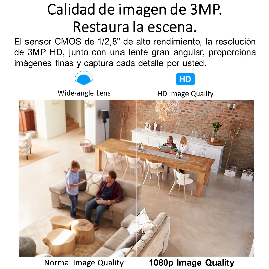 Cámara De Seguridad Inalámbrica Smart Wifi Visión Nocturna