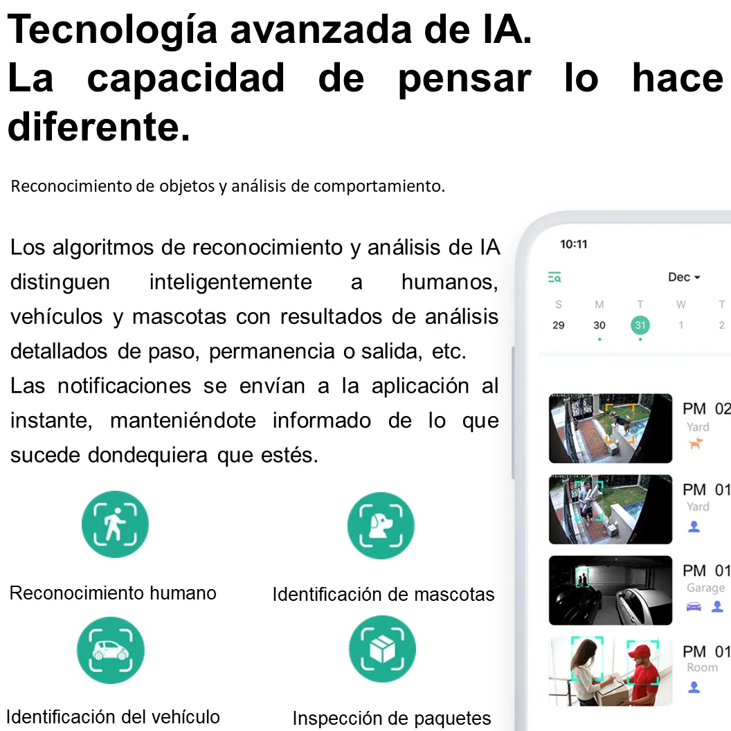 Cámara De Seguridad Inalámbrica Smart Wifi Visión Nocturna