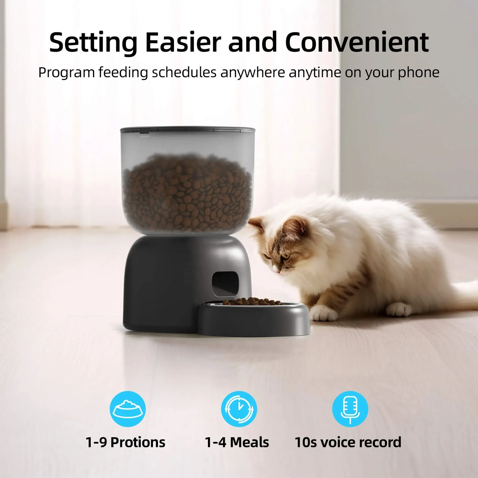 Comedero Automático Inteligente Wifi App Para Perro Y Gato