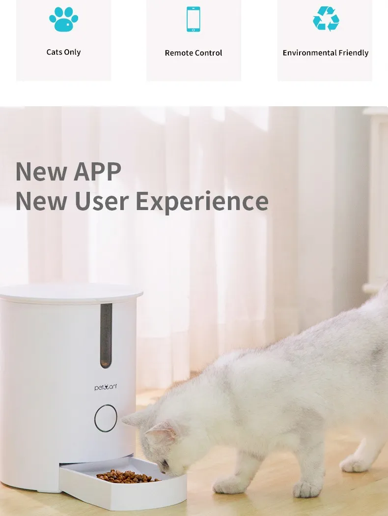 Comedero Automático Wifi Control Desde App Para Perro Y Gato