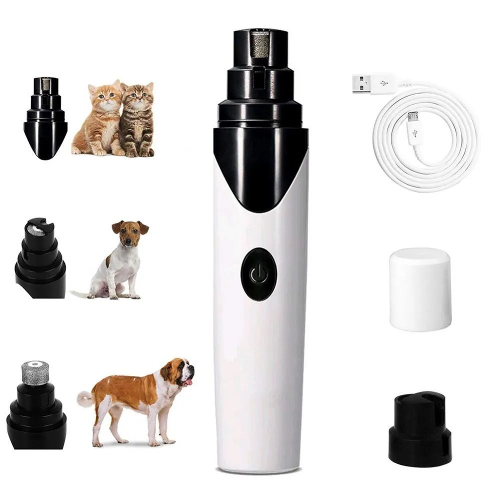 Lima Eléctrica Usb Recargable Corta Uñas Para Perros Y Gatos