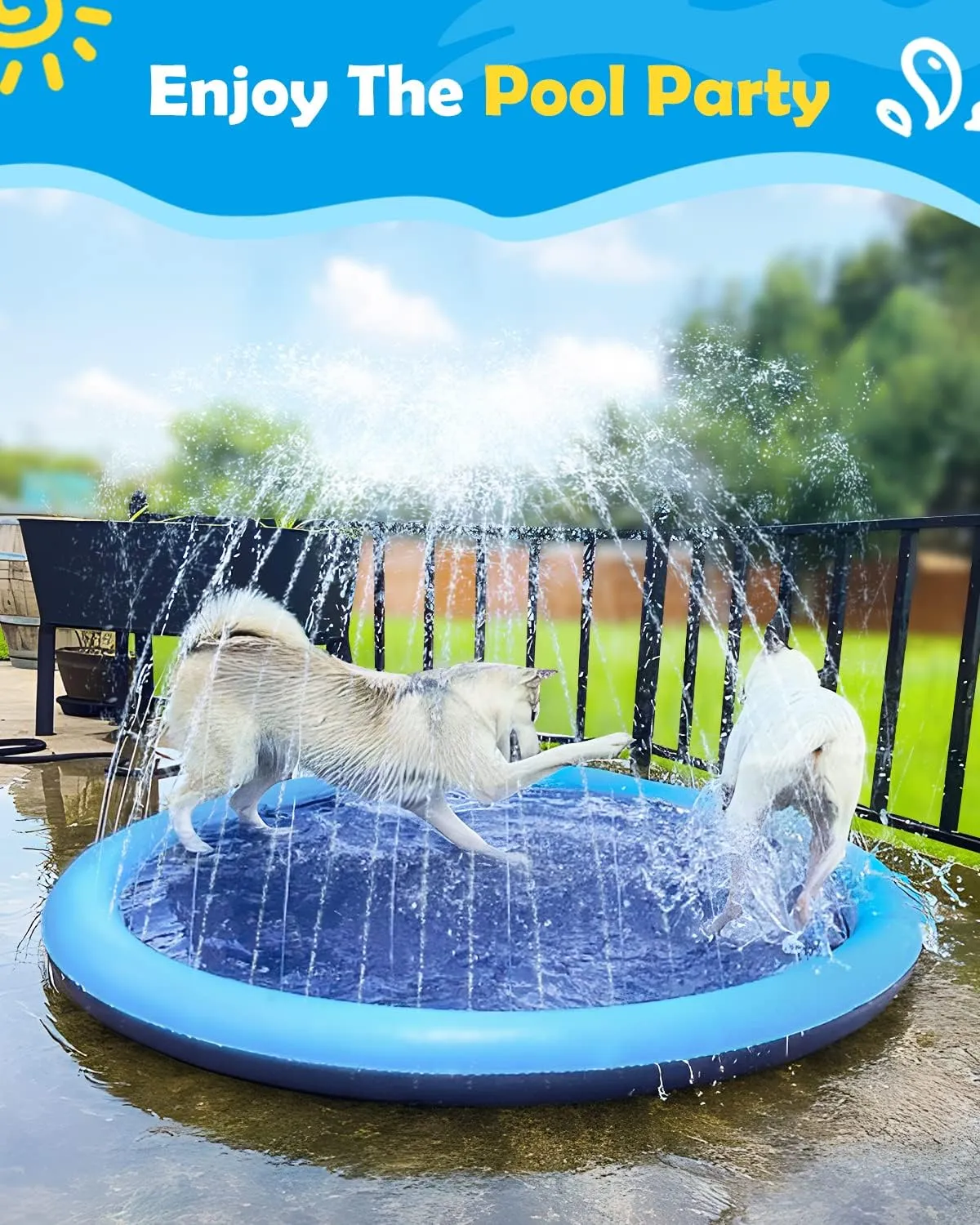 Tapete Aspersor Piscina Juguete Rociador De Agua Para Perros