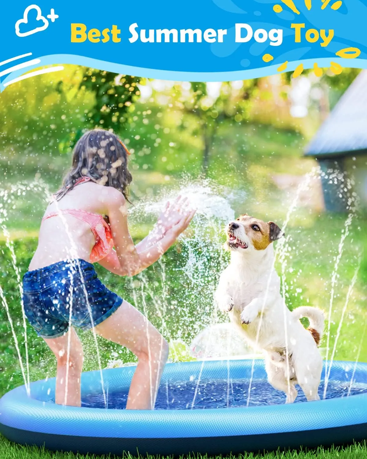 Tapete Aspersor Piscina Juguete Rociador De Agua Para Perros