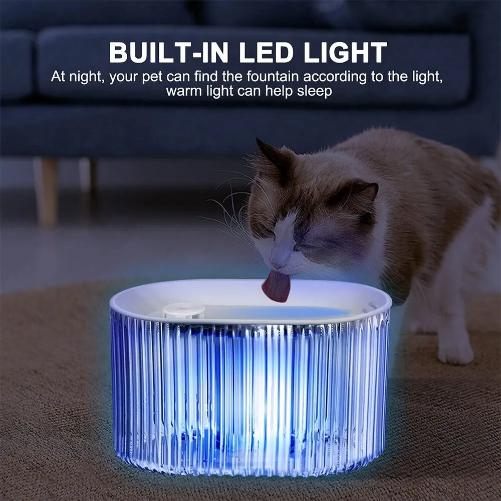 Fuente De Agua Para Gatos Y Perros Bebedero Automático Led