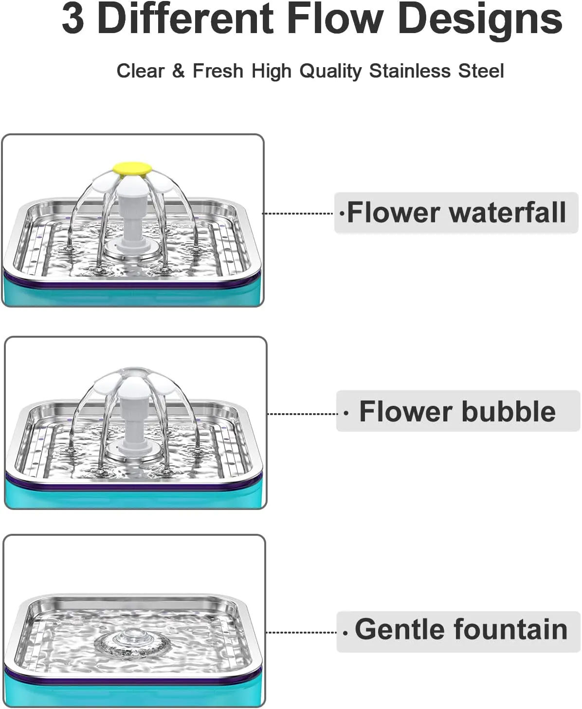 Fuente De Agua Automática Para Gato Y Perro Acero Inoxidable