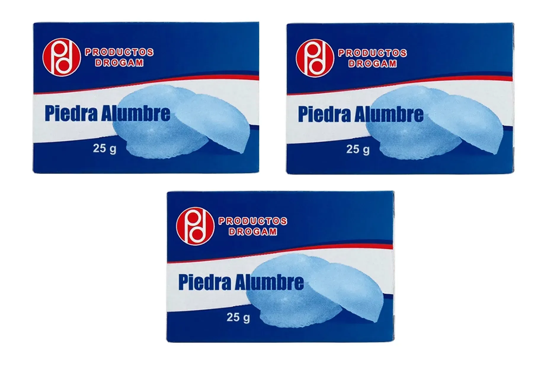 Alumbre en Barra Desodorante Natural 25 Gramos 3 UNIDADES