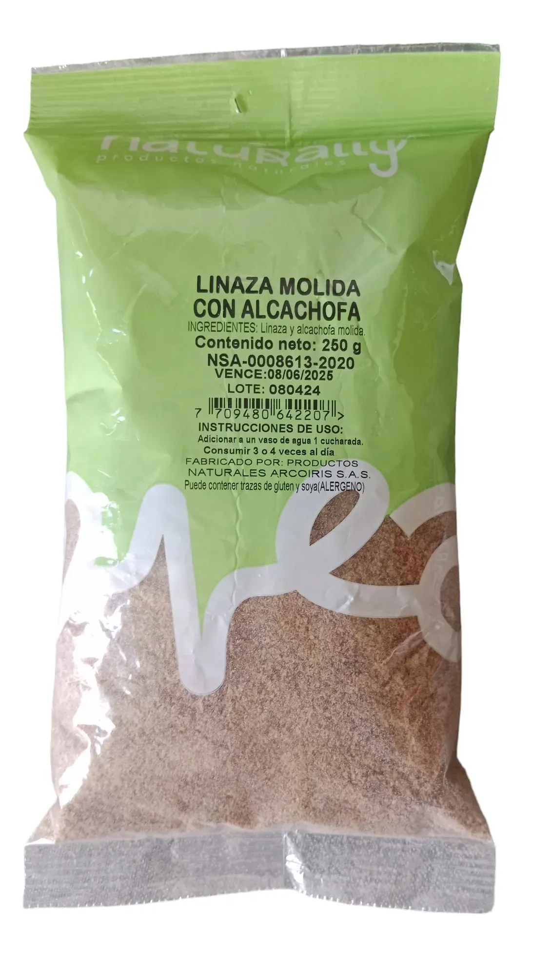 Suplemento Linaza Molida con Alcachofa 250 Gramos Naturally