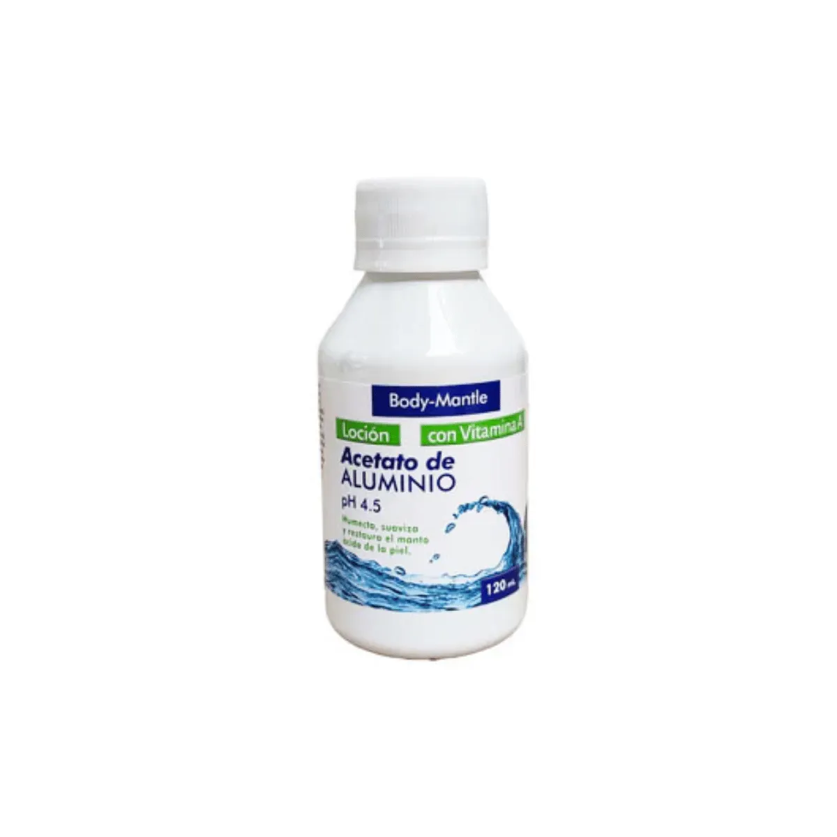 Loción Acetato de Aluminio Body Mantle Con Vitamina A 120 ml