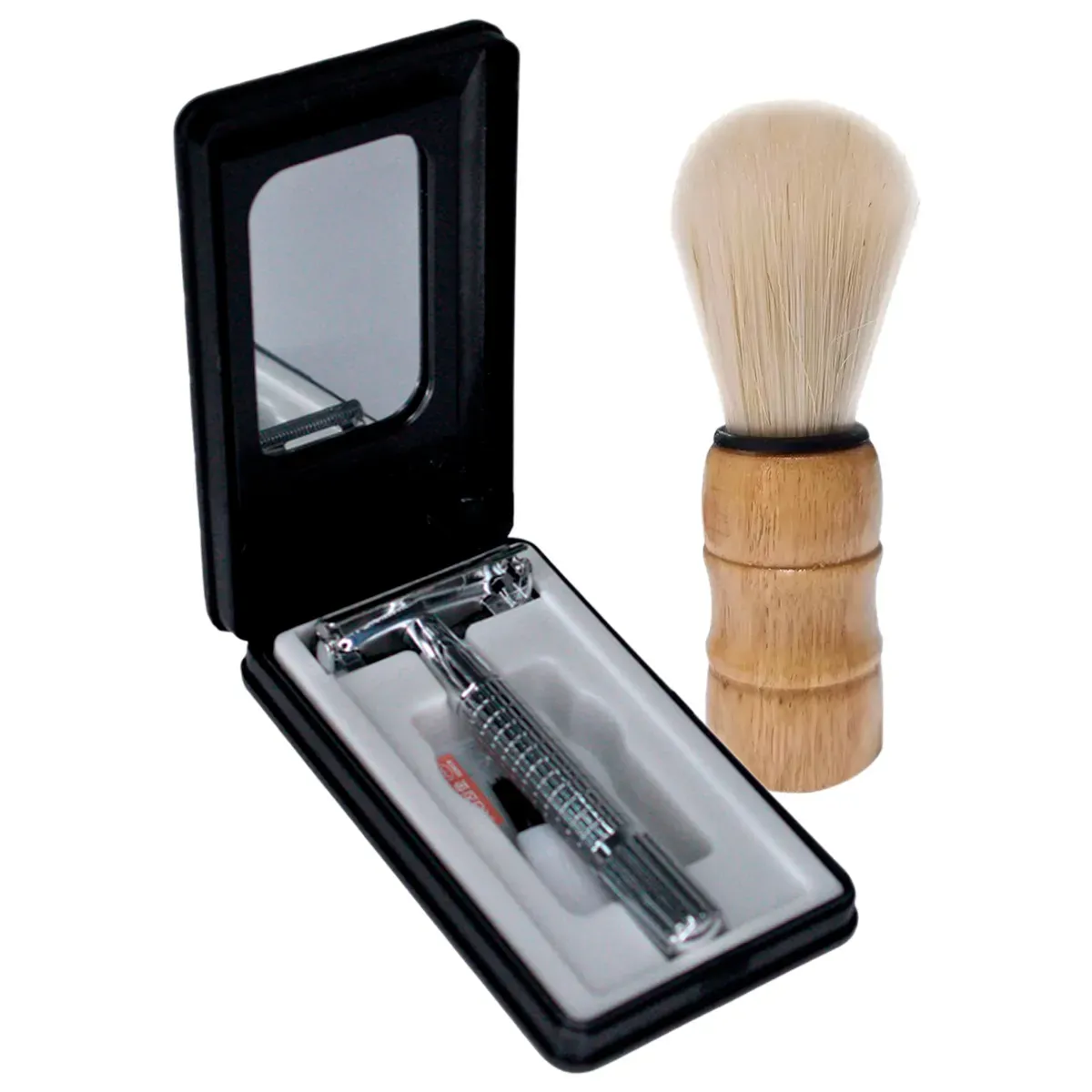 Kit Máquina De Afeitar Clásica Tradicional + Estuche + Brocha