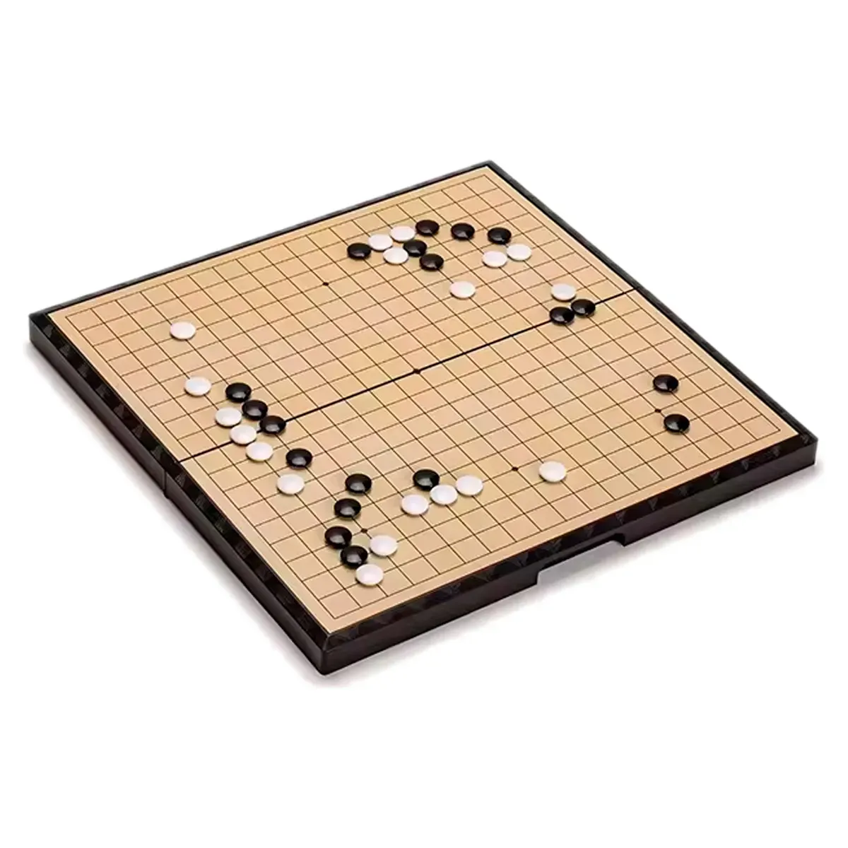 Juego Go Weiqi Gomoku Magnético 28x28cm Plegable Portátil