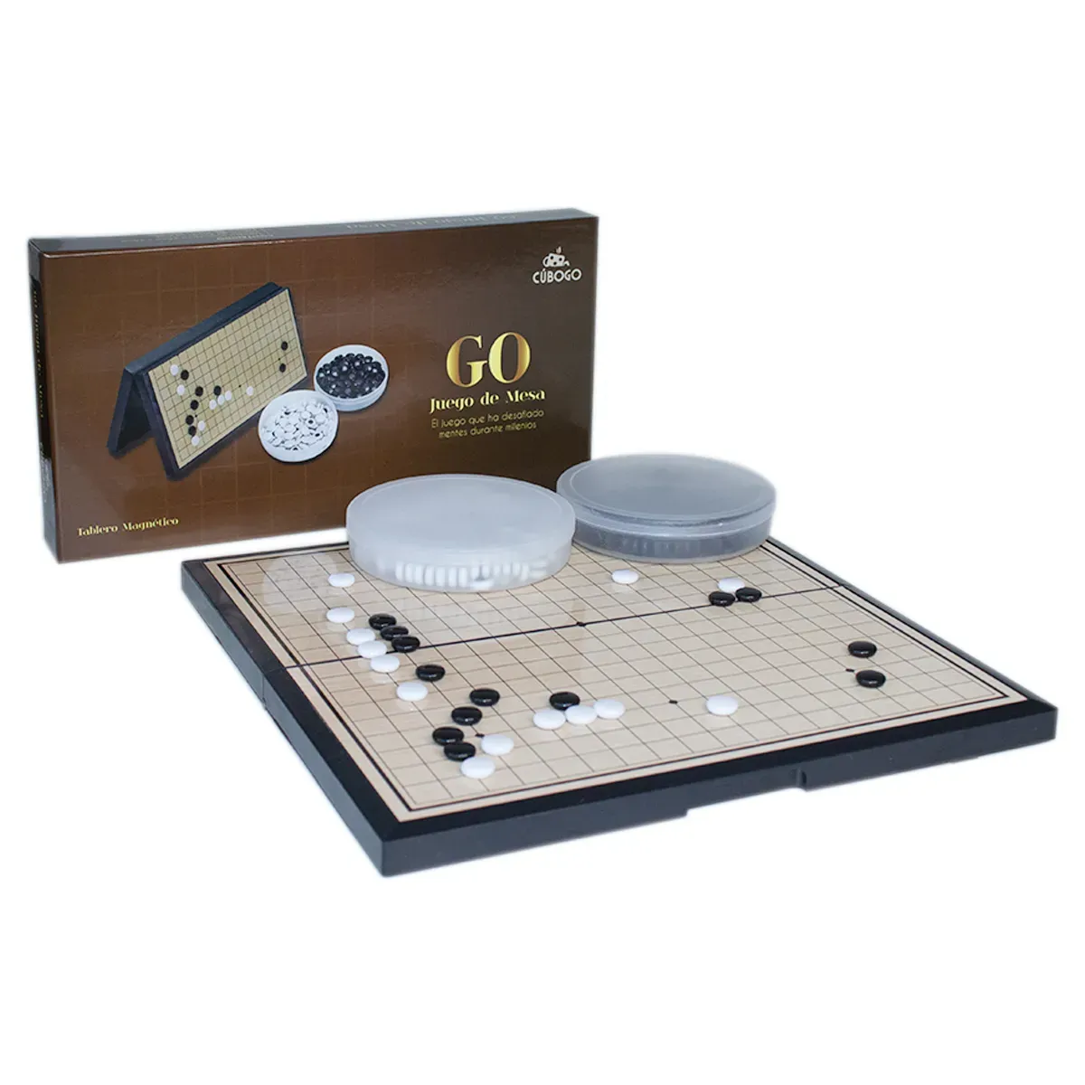 Juego Go Weiqi Gomoku Magnético 28x28cm Plegable Portátil