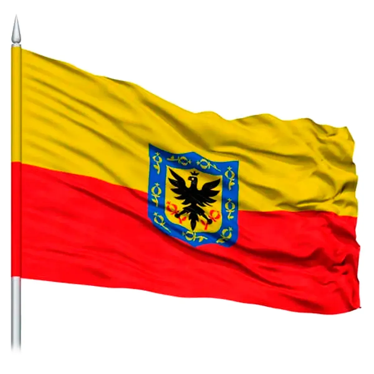 Bandera Capital Bogotá D.c Con Escudo 1mtr X1.5mt Exterior