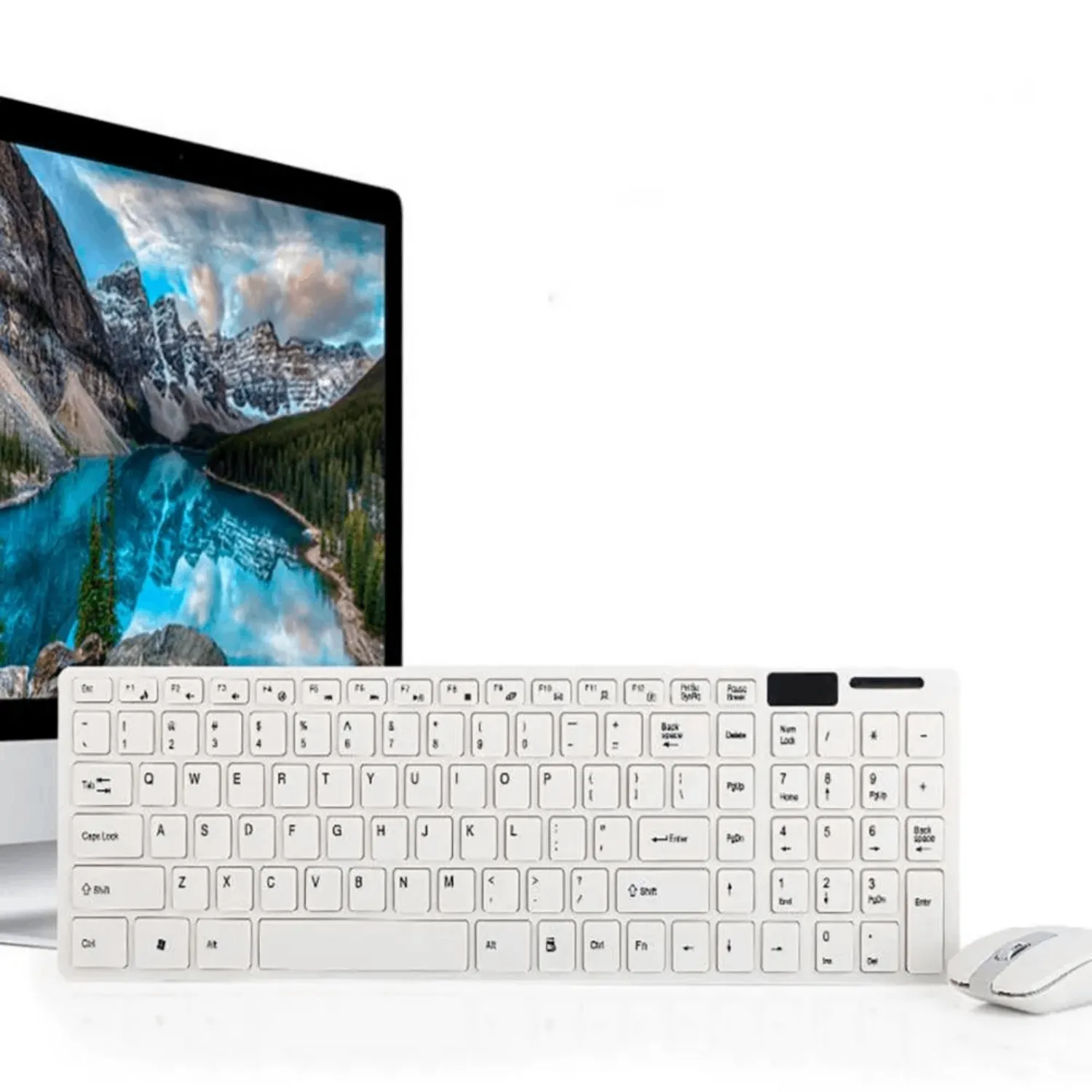 Combo Teclado + Mouse Inalámbrico K-6 Blanco  