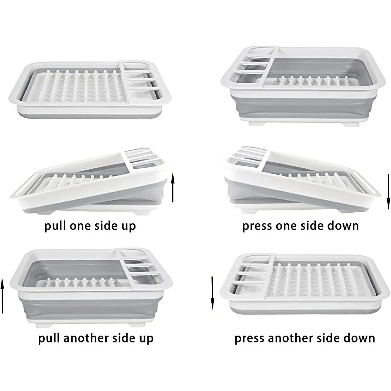 Escurridor Plegable De Platos Organizador Loza Seca-platos Apto Comida 