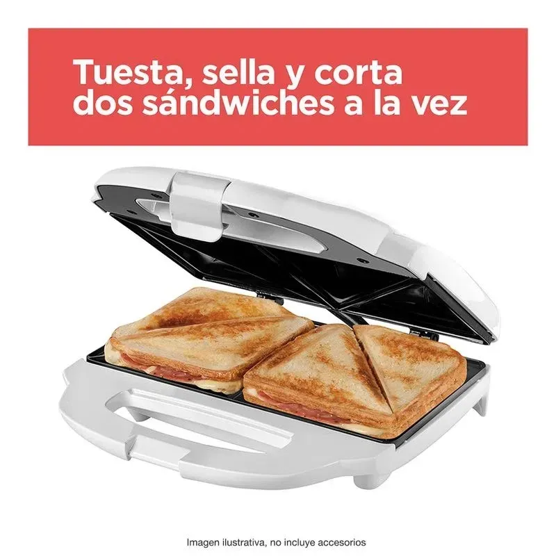 Sandwichera Black + Decker SM1000W Blanca