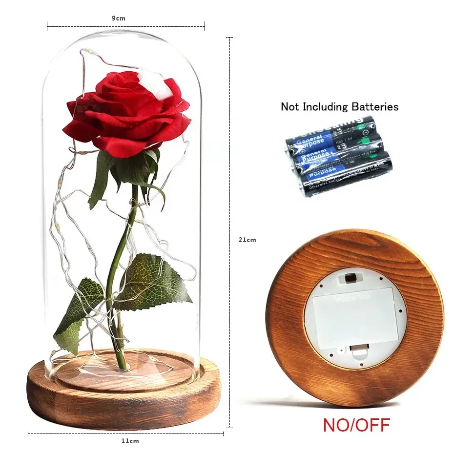 Rosas eterna preservadas led