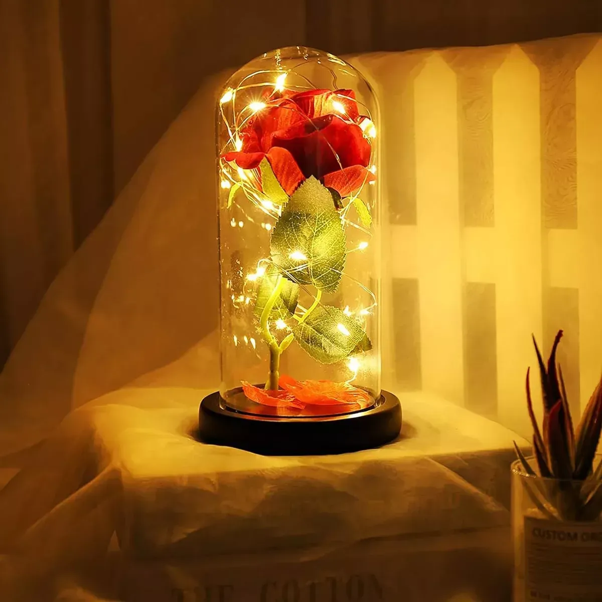 Rosas eterna preservadas led