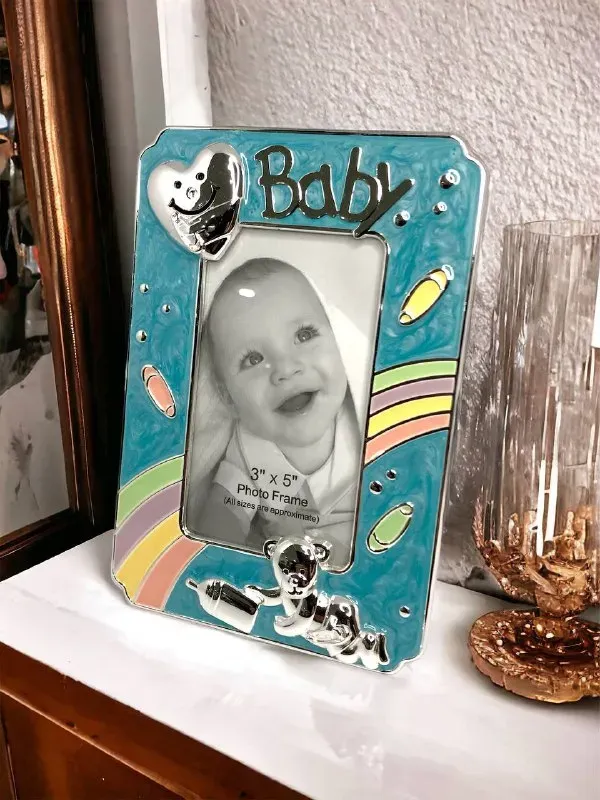 Porta retrato de bebe en aluminio