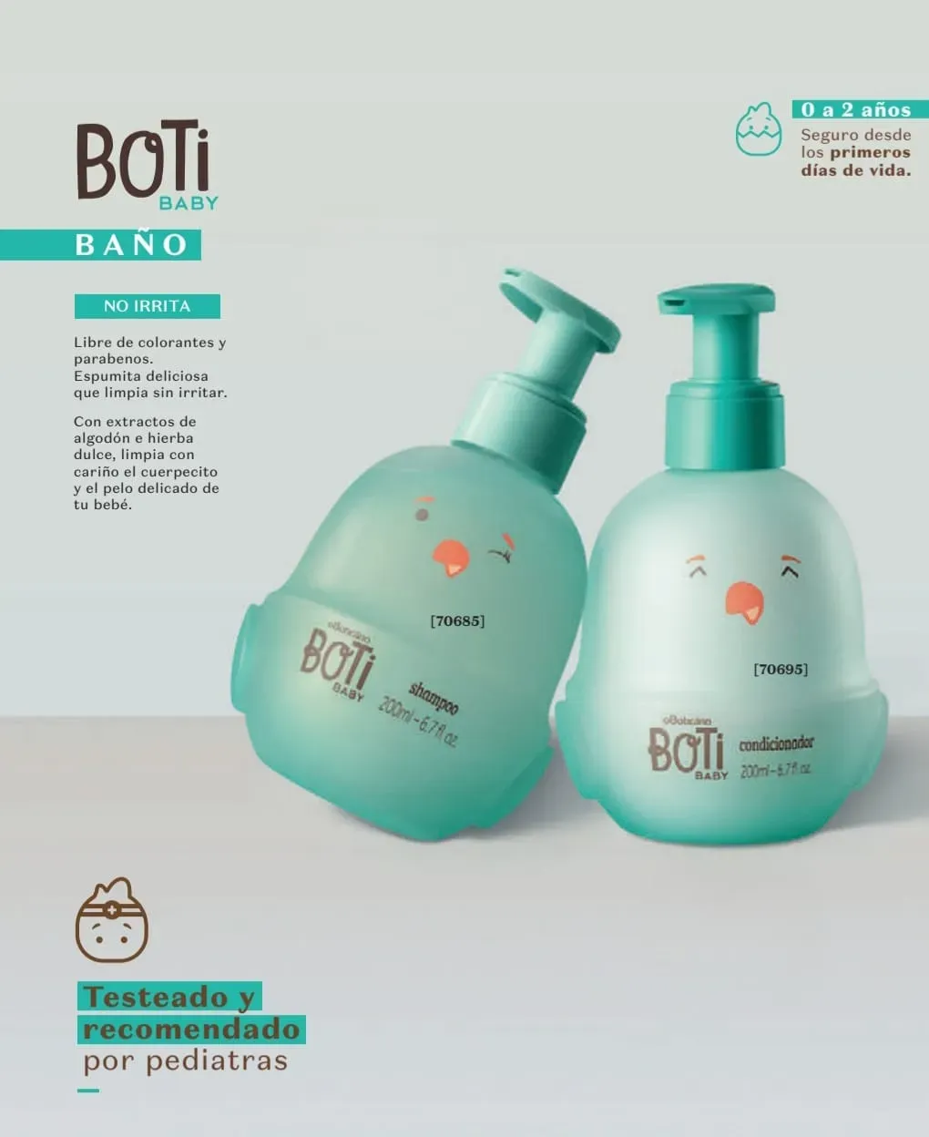 oBoticario Kit Boti Baby Shampoo 200mL y Acondicionador 200mL