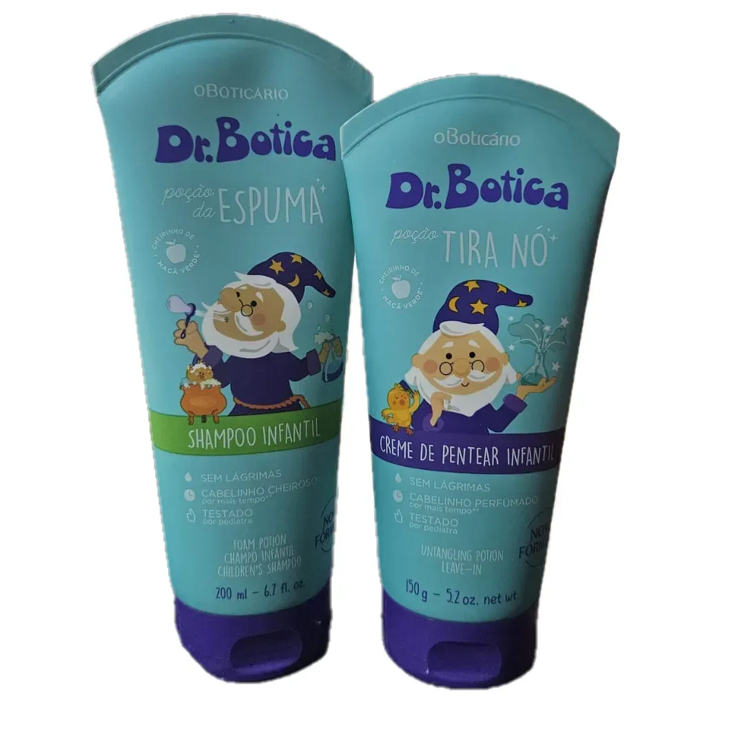 oBoticario Kit Dr. Botica Shampoo Poción de espuma 200mL y Crerma de Peinar Poción Tira No 150g