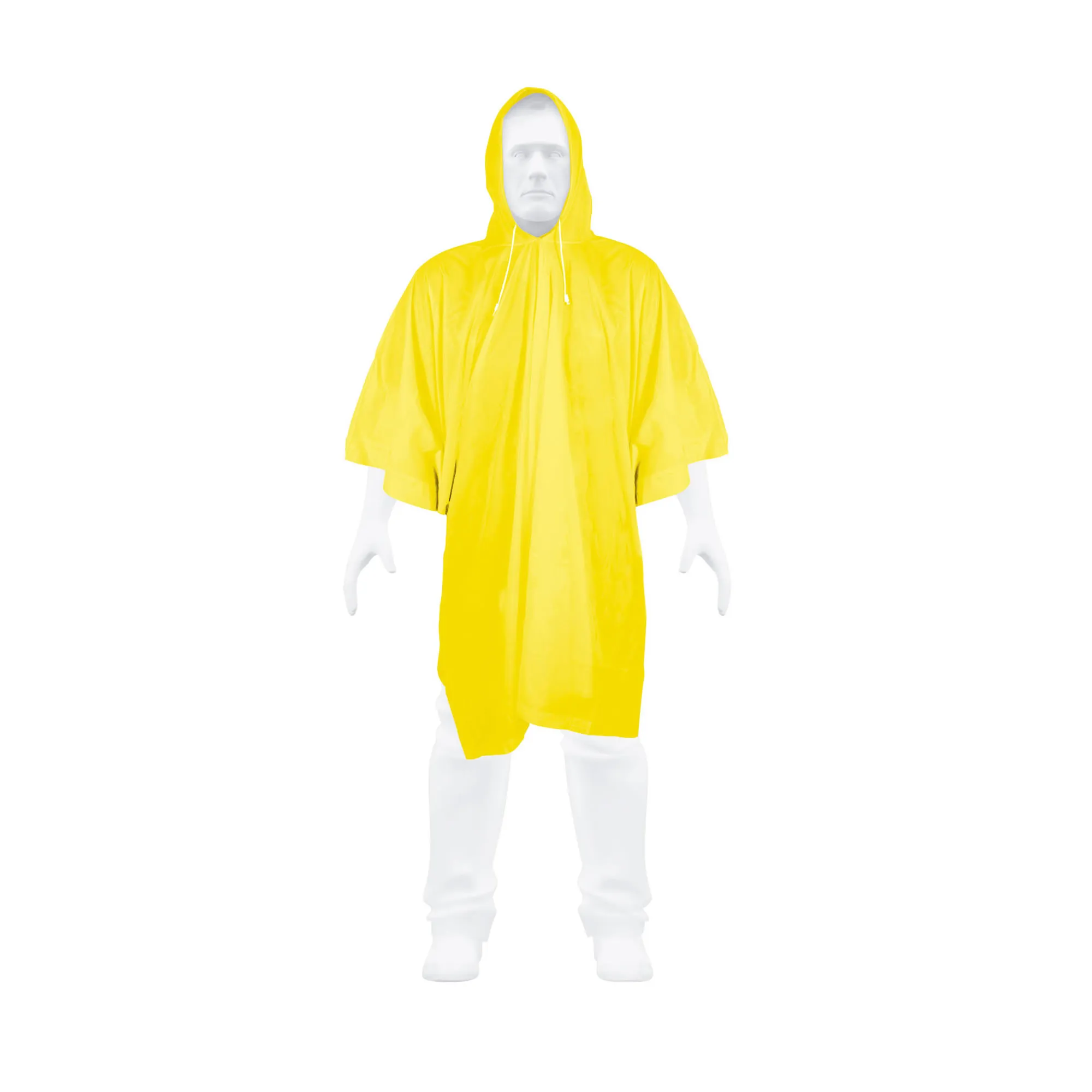 Poncho Impermeable Amarillo De Pvc Con Broches, Grueso Truper