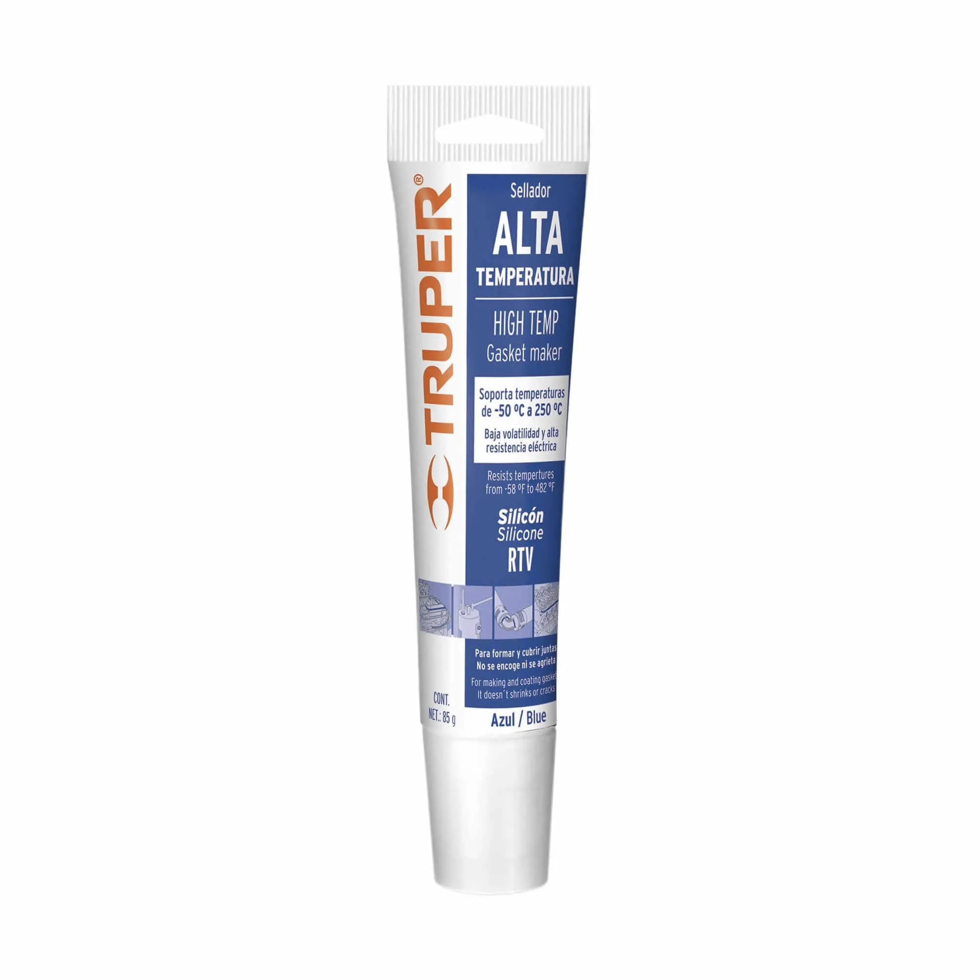 Silicona Altas Temperaturas Para Varios Usos 85 Gr, Azul Truper