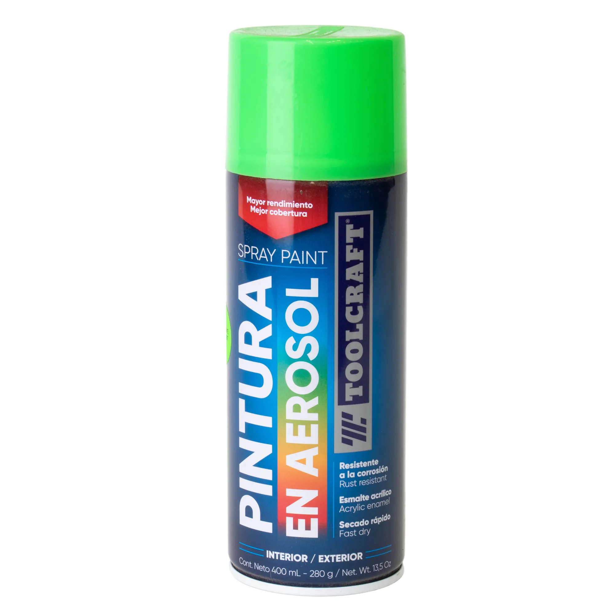 Pintura Aerosol Verde Fluorescente Toolcraft 400 Ml