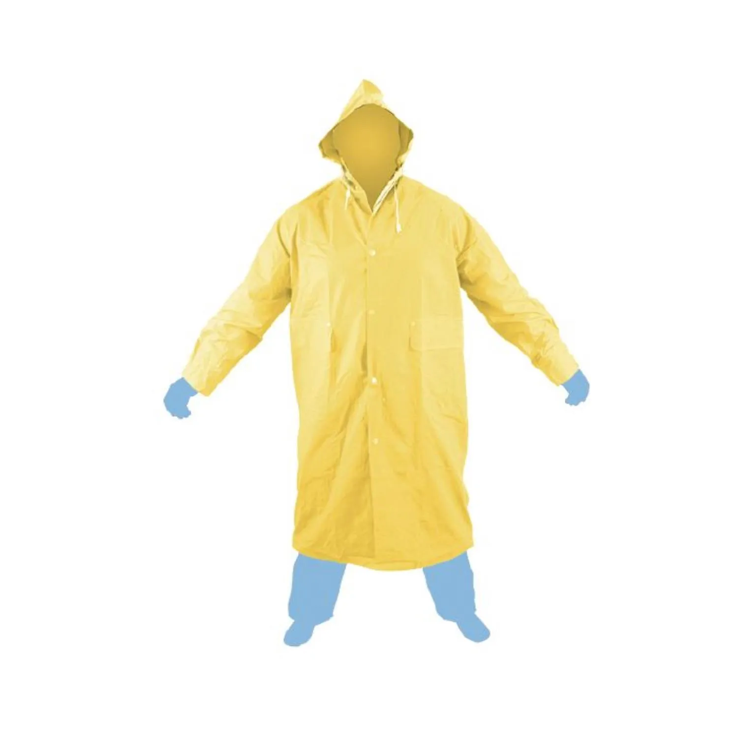 Impermeable Tipo Gabardina Talla L Toolcraft Color Amarillo