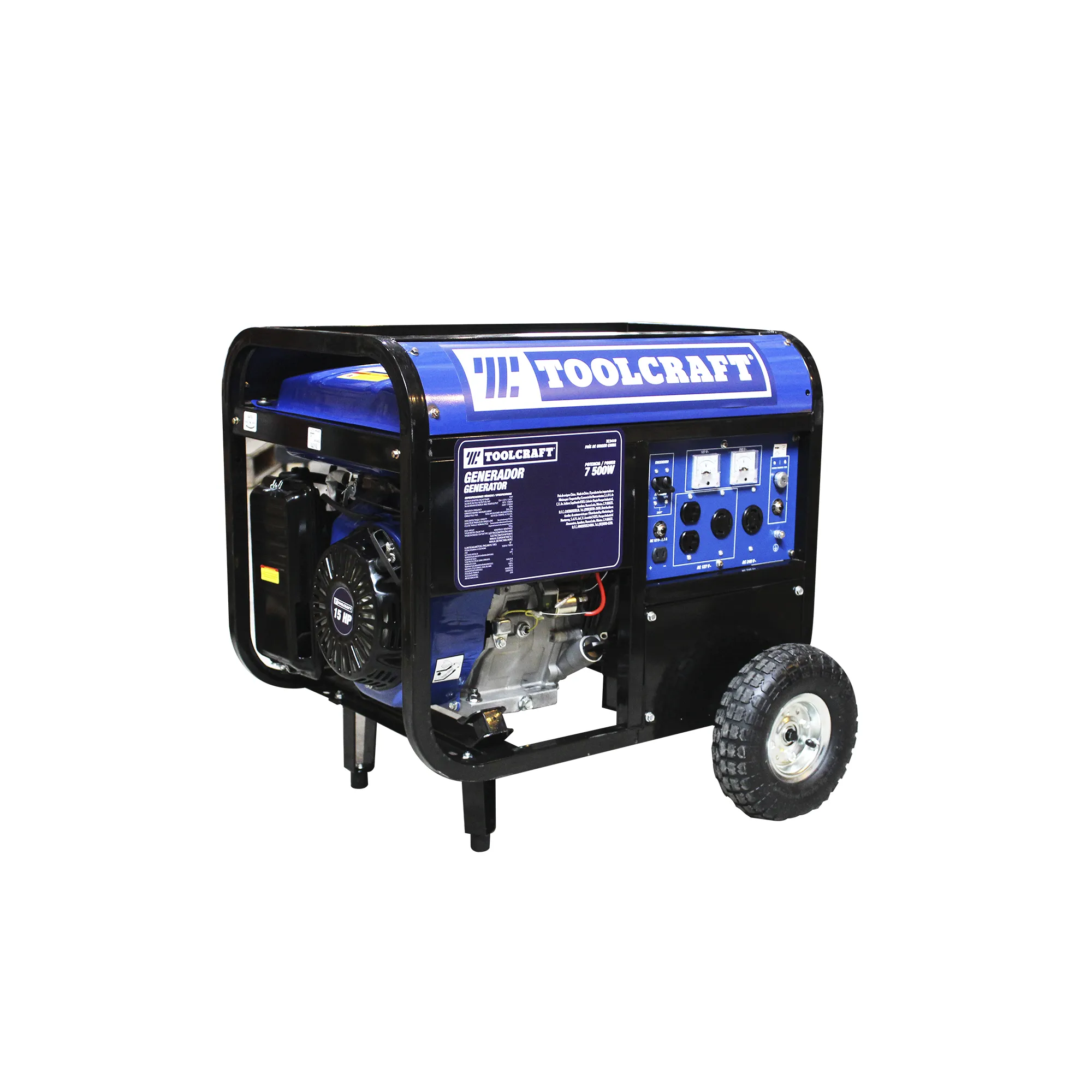 Generador Eléctrico 7.500 W Toolcraft 25 Litros Con Switch