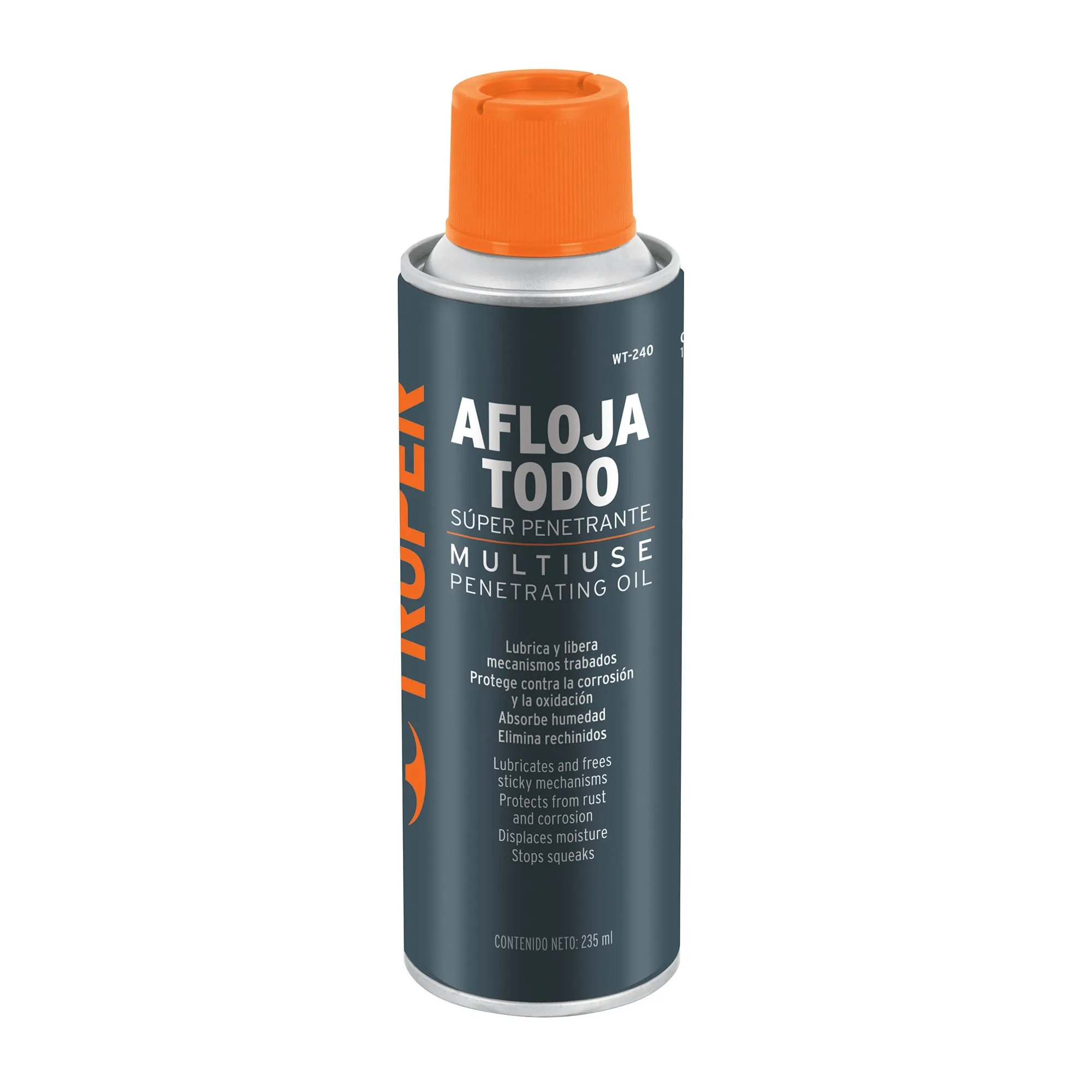 Aceite Aflojatodo De 235 Ml, Protege, Limpia Y Lubrica Truper