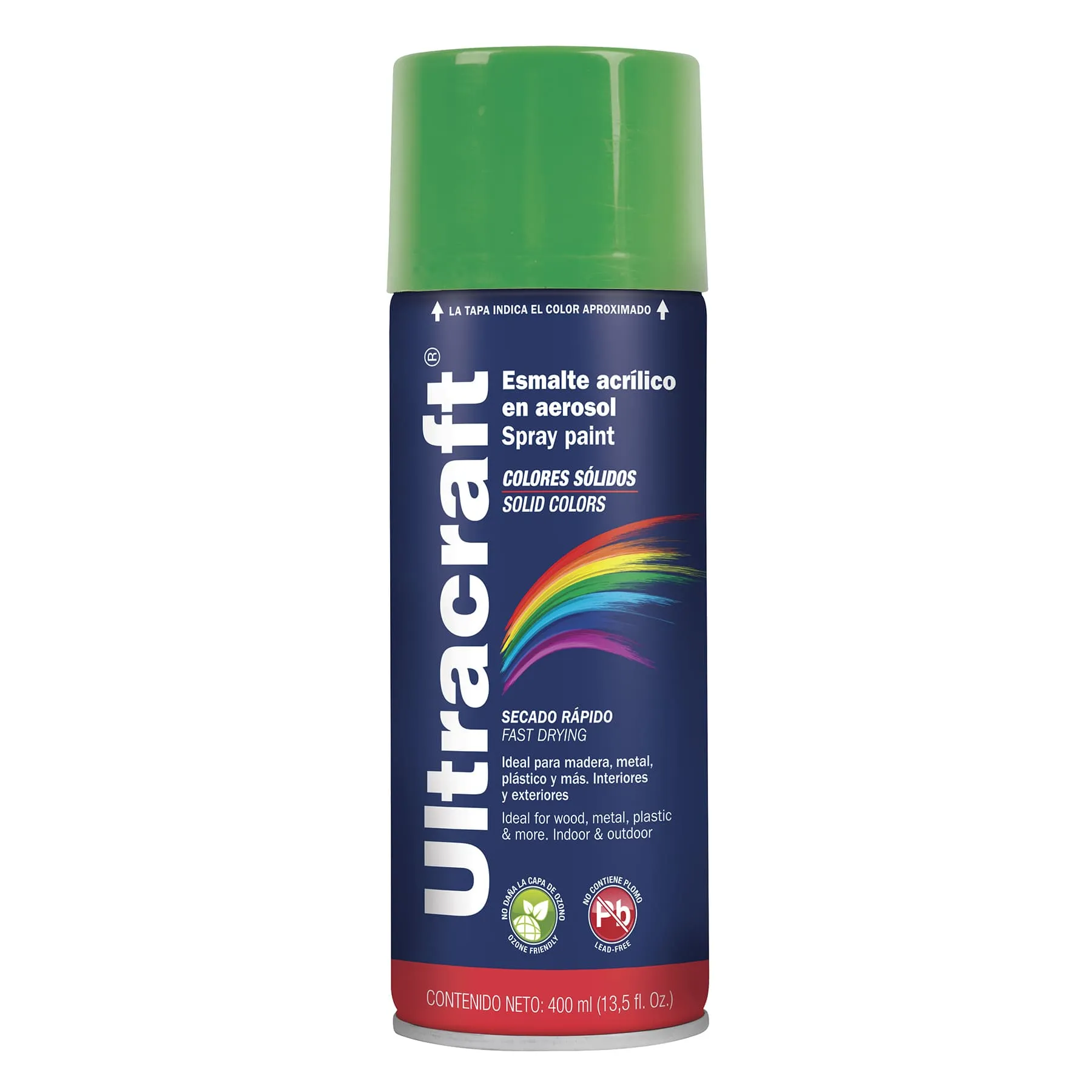 Pintura Verde Irlandés En Aerosol De 400 Ml, Secado Rápido Ultracraft