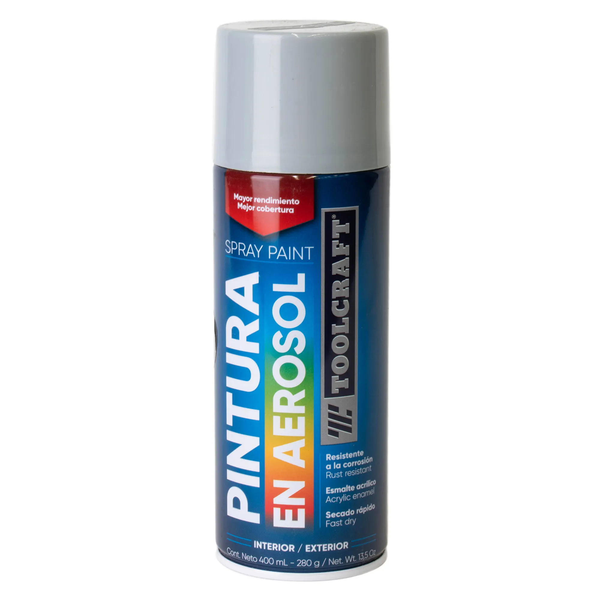 Pintura Aerosol Gris Plata Metalizado Toolcraft 400 Ml