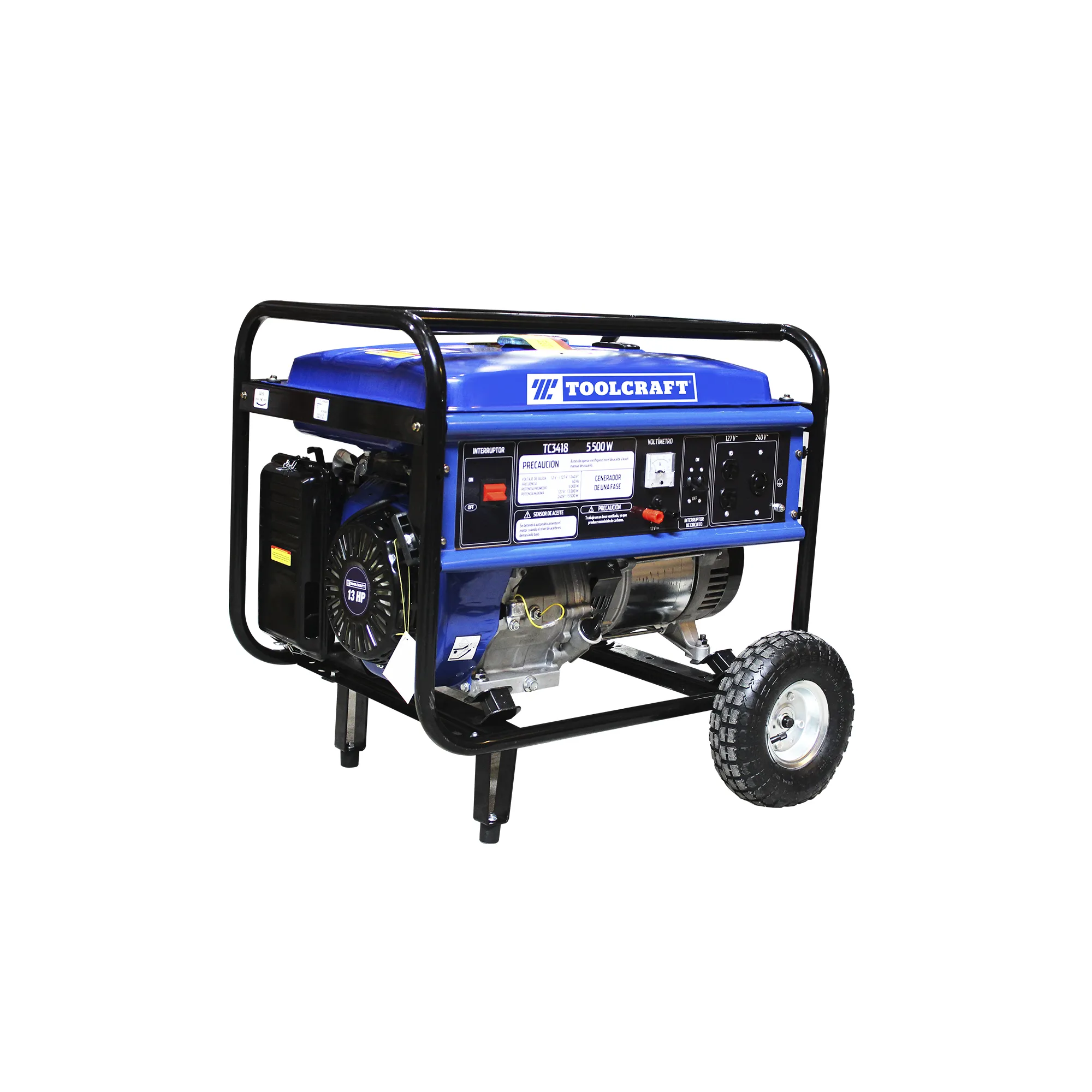 Generador Eléctrico 5.500 W Toolcraft 25 Litros Con Cuerda