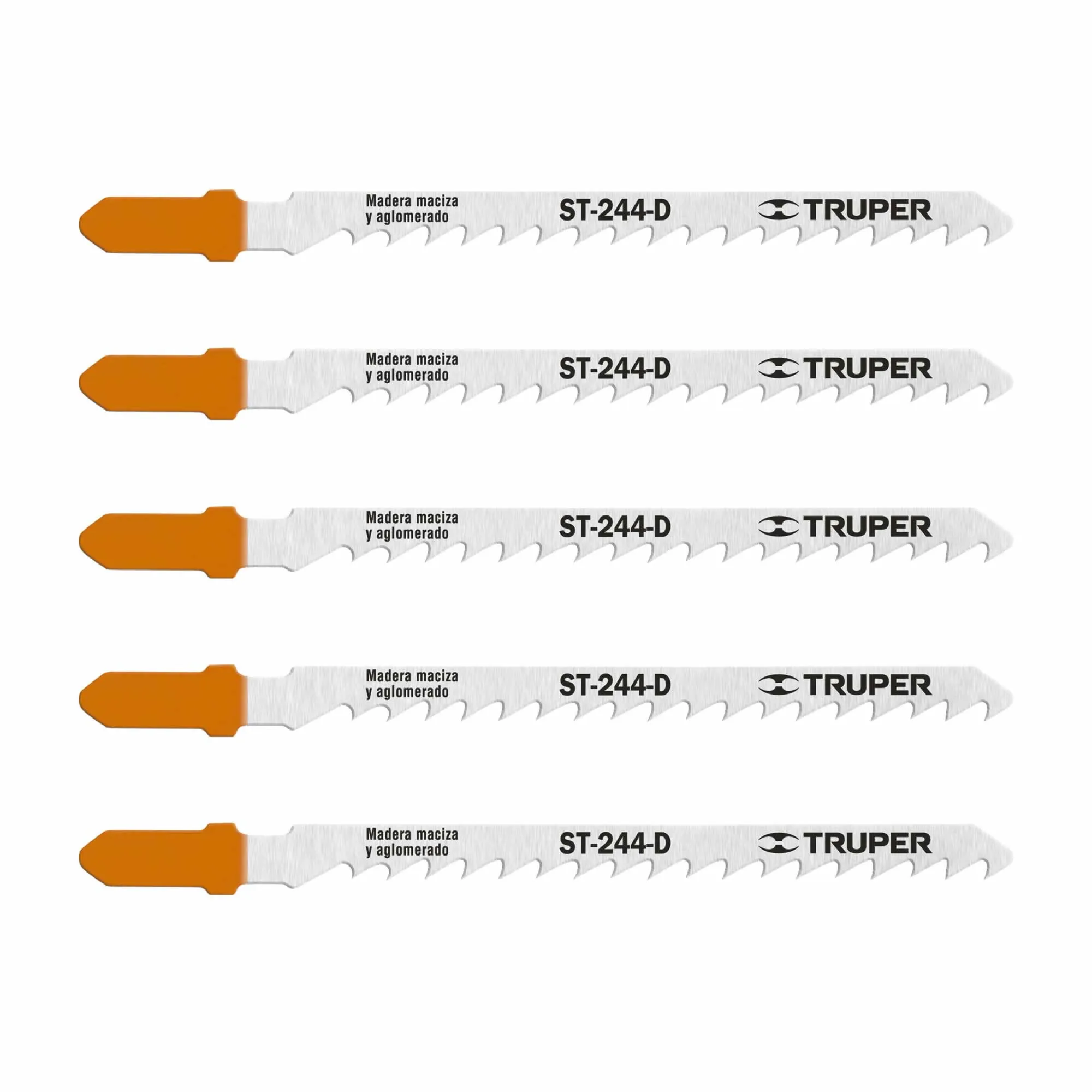 5 Seguetas Tipo T De 10 Cm, 6 Dpp, Corte Curvo Y Grueso Truper