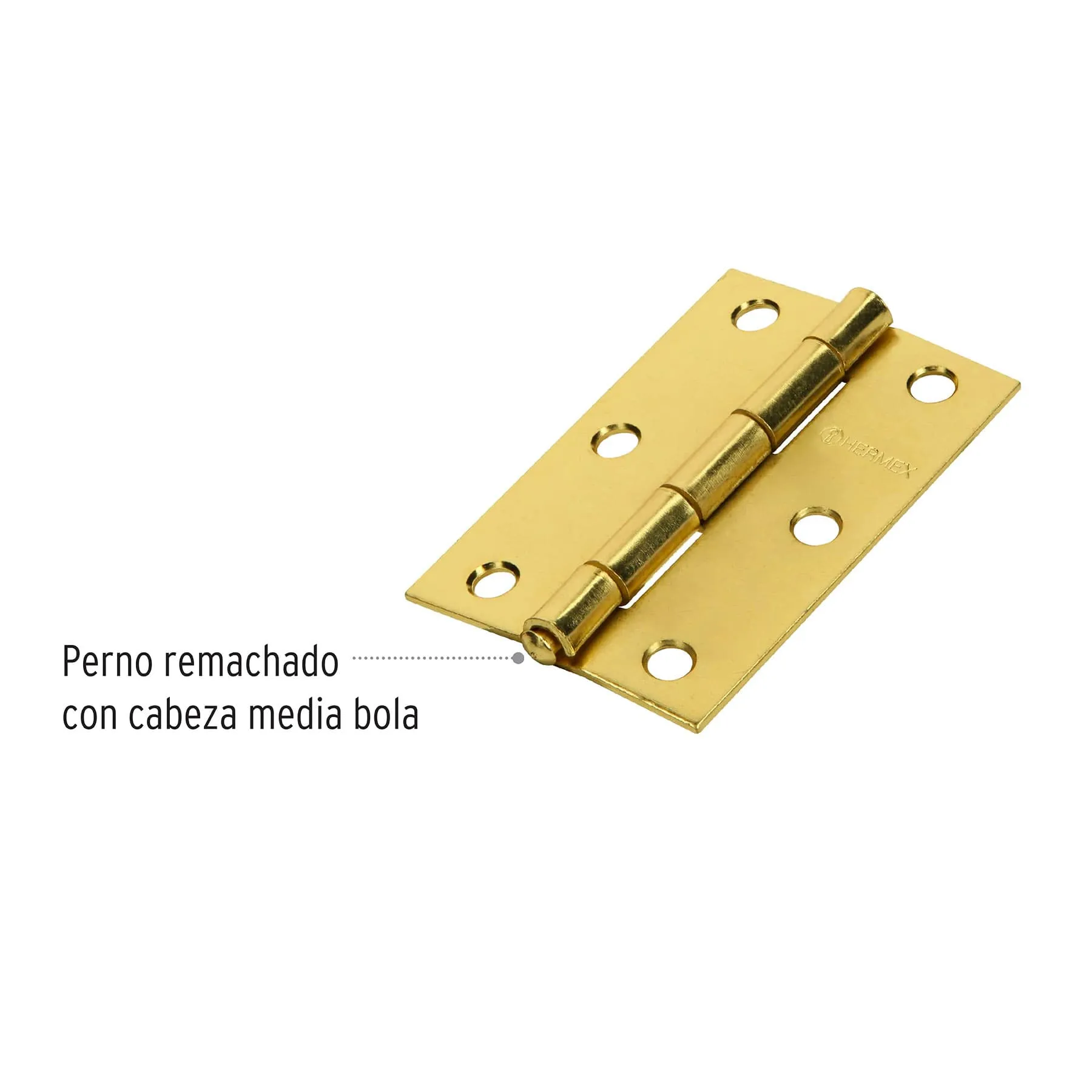 Caja De 20 Bisagras Rectangulares De 7.6 Cm, Acero Latonado Hermex