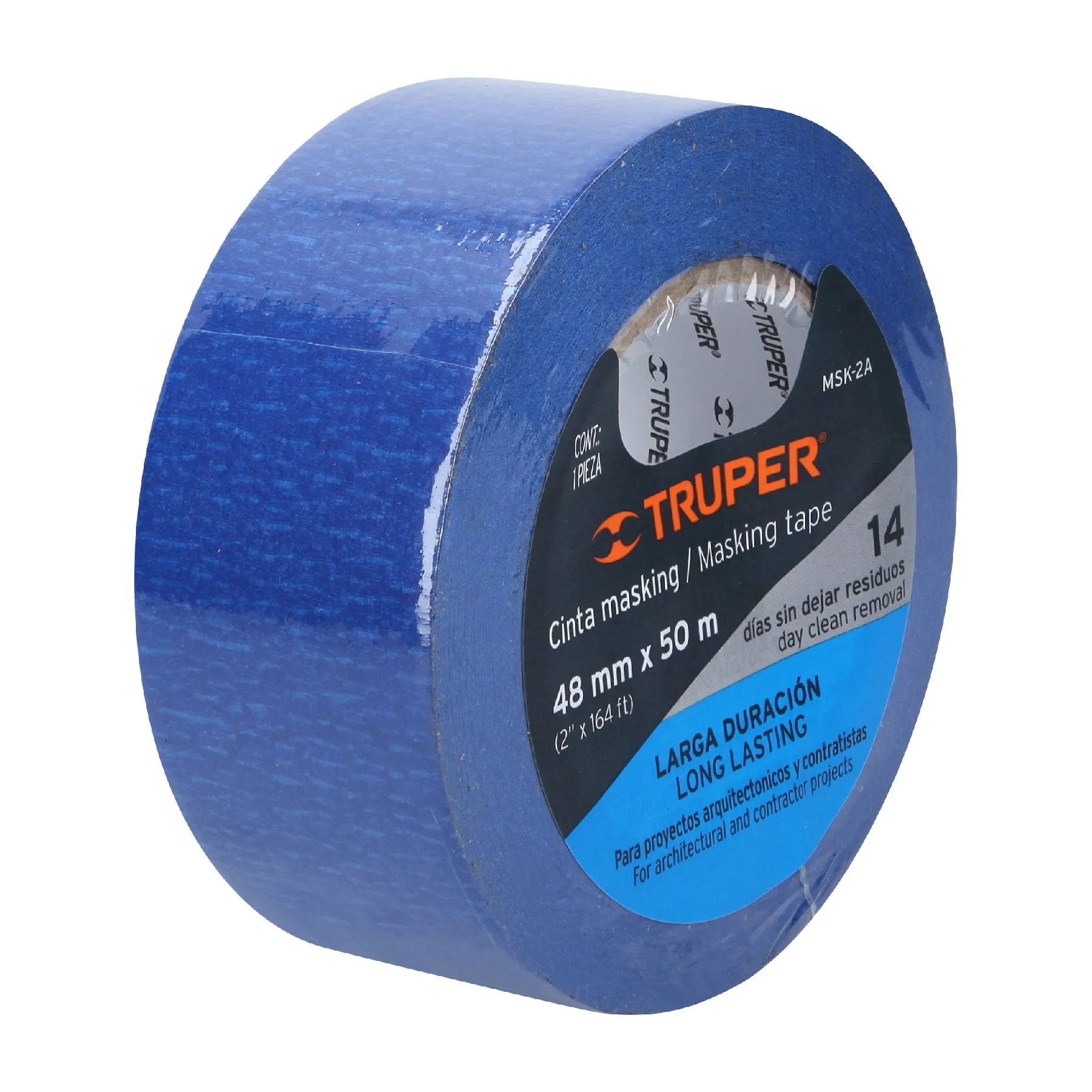 Cinta De Enmascarar Para Pintar Color Azul De 50 Mt X 48 Mm Truper