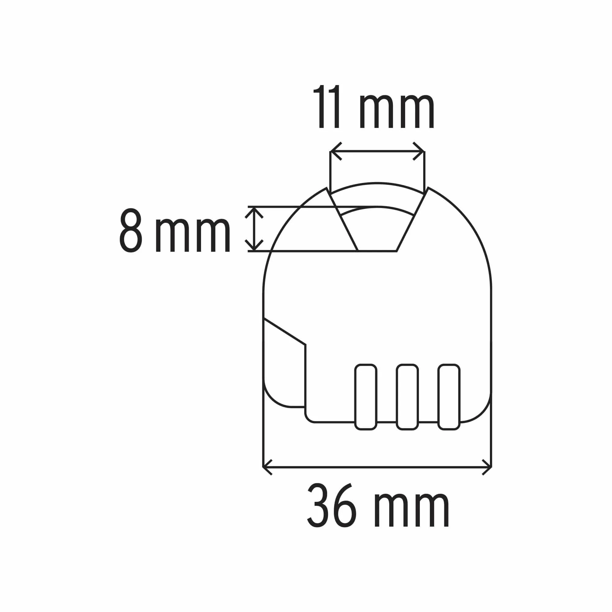 Candado De 36 Mm Para Maleta Y Locker, No Requiere Llave Hermex