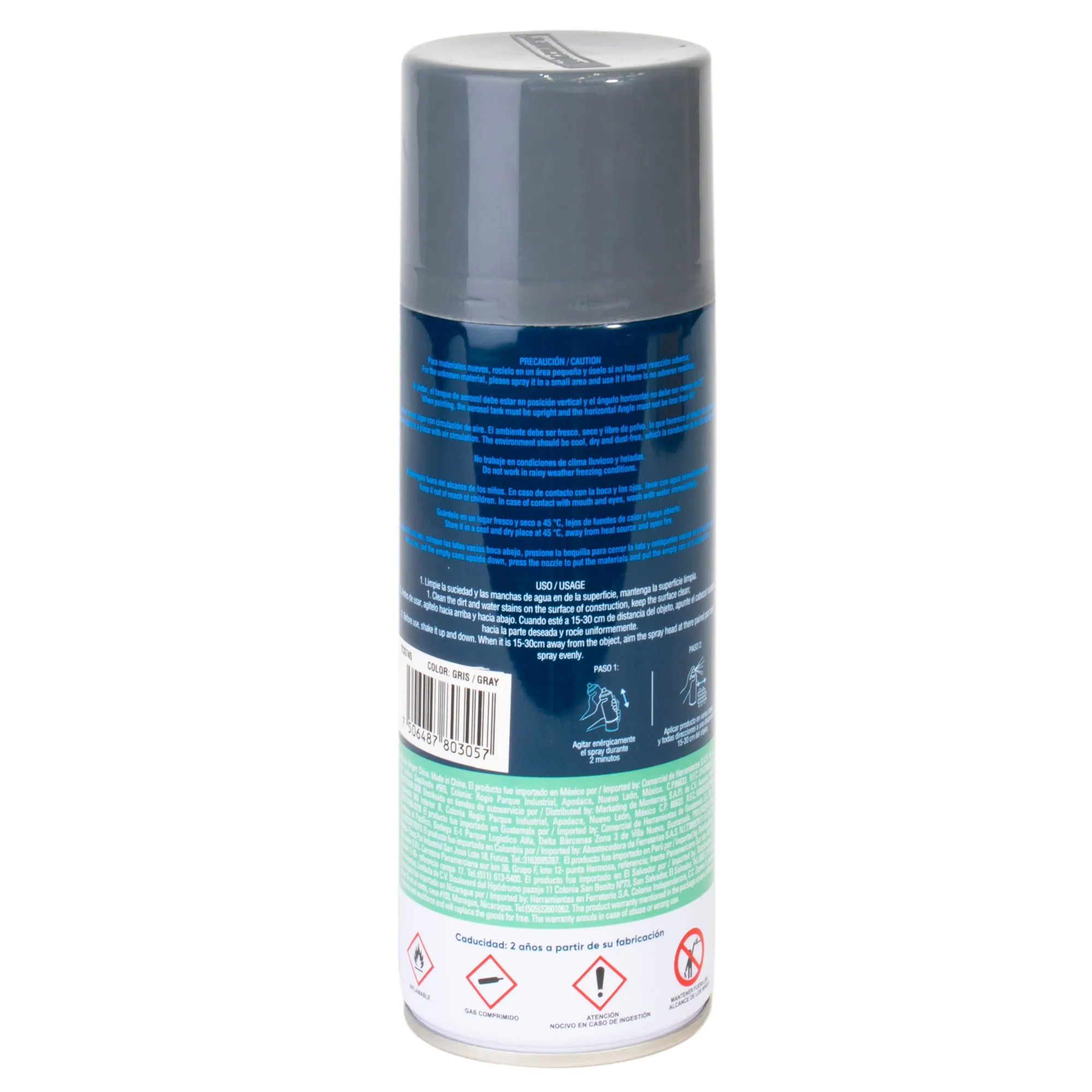 Impermeabilizante Aerosol Gris Toolcraft De 400 Ml