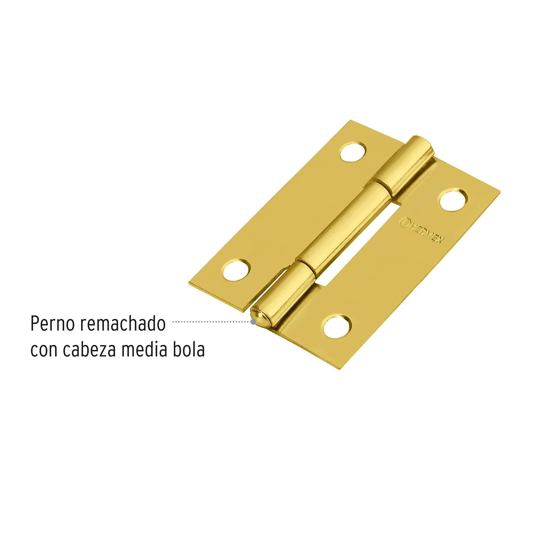 Caja De 20 Bisagras Rectangulares De 5.1 Cm, Acero Latonado Hermex