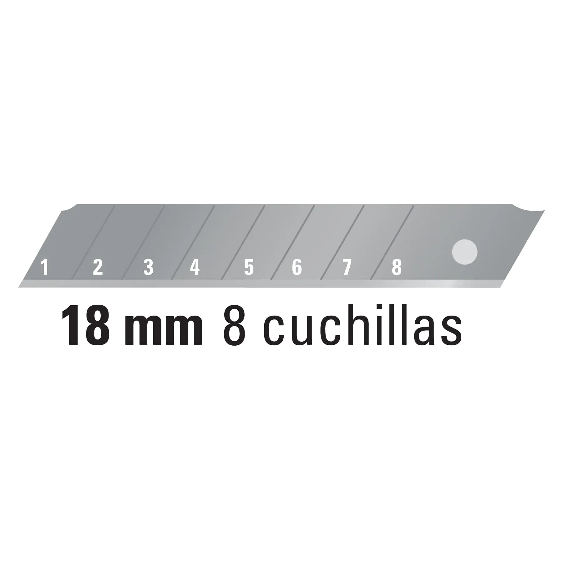 50 Cuchillas Para Bisturí De 18 Mm En Acero Sk4 Con Estuche Truper