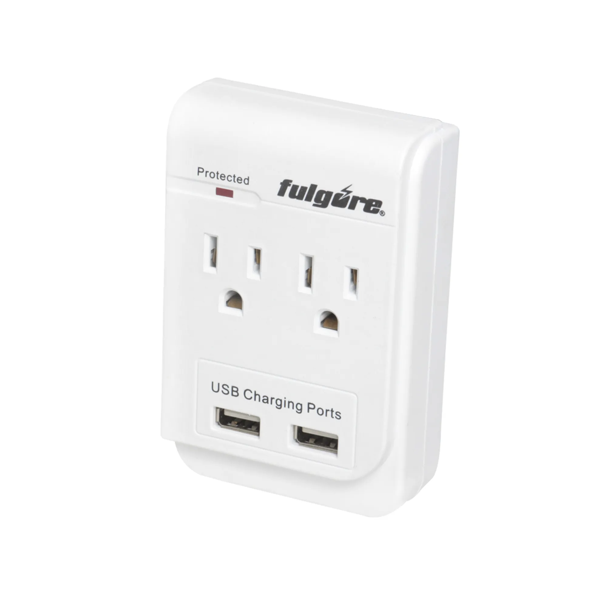 Multitoma Con 2 Usb Y 2 Contactos Fulgore Para La Pared