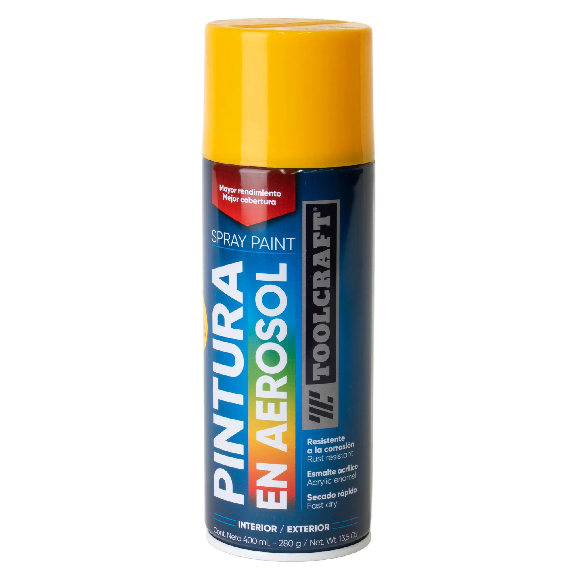 Pintura Aerosol Amarillo Girasol Toolcraft 400 Ml Sin Plomo