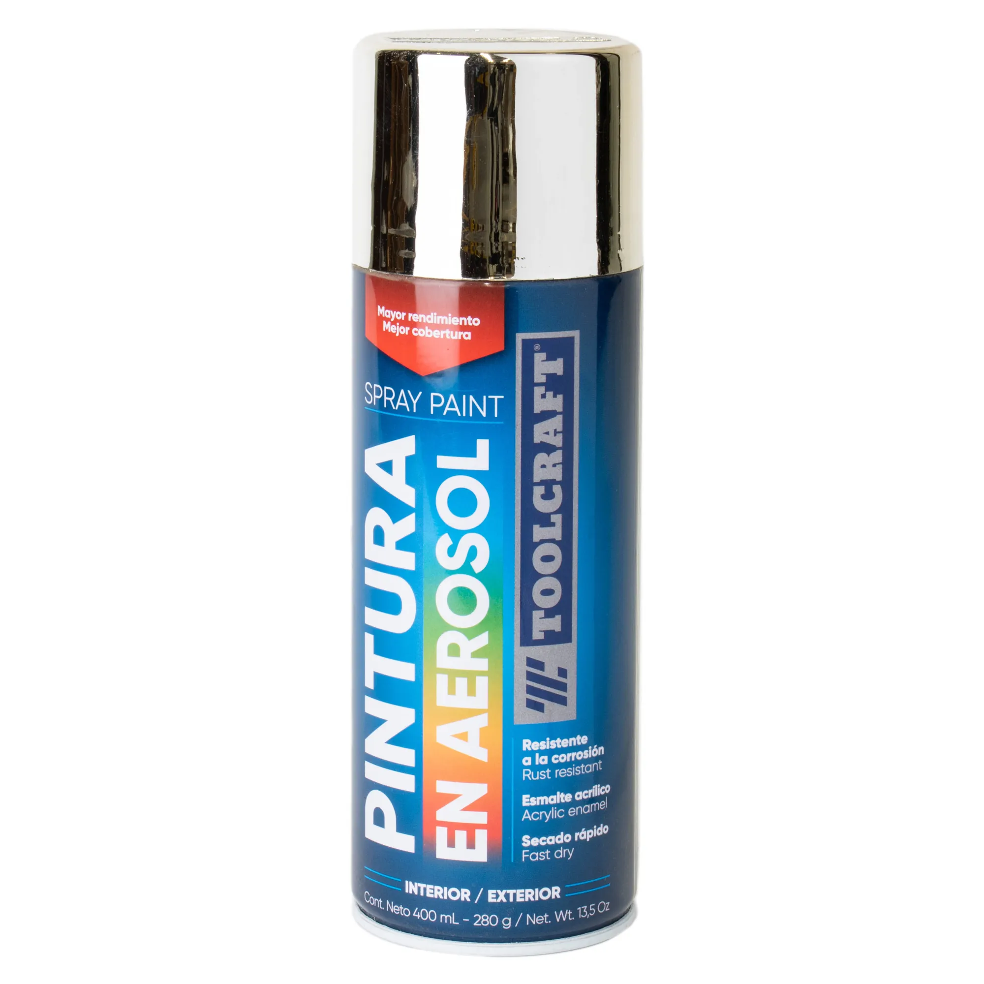 Pintura Aerosol Cromado Metalizado Toolcraft 400 Ml