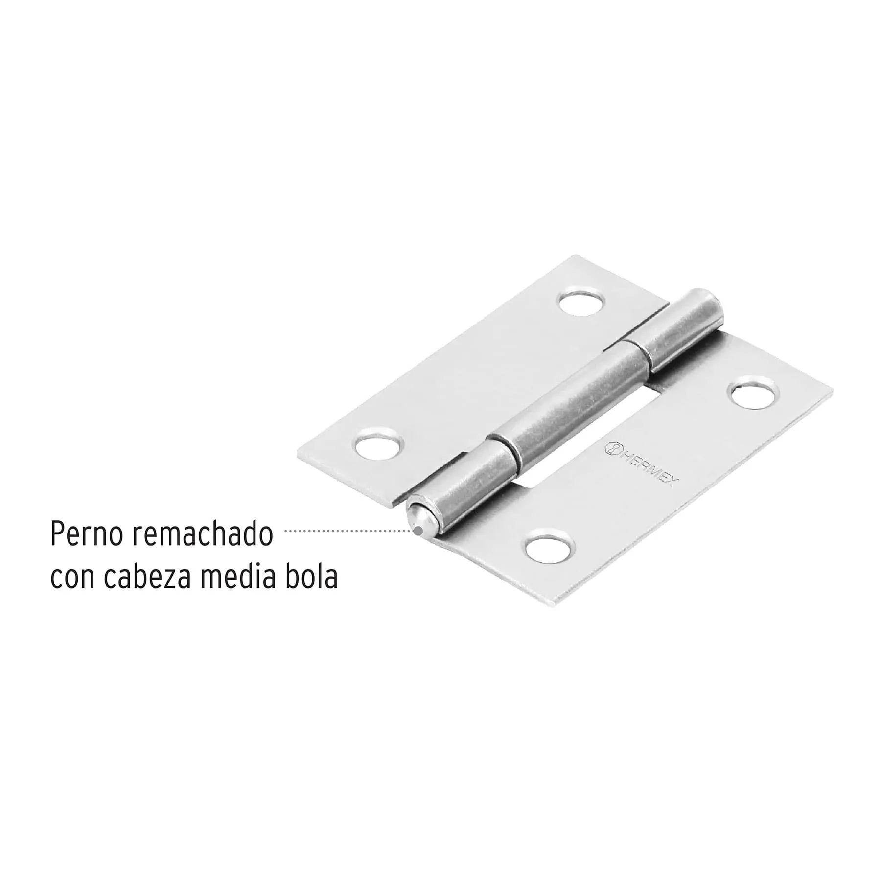 Caja De 20 Bisagras Rectangulares De 5.1 Cm, Acero Hermex