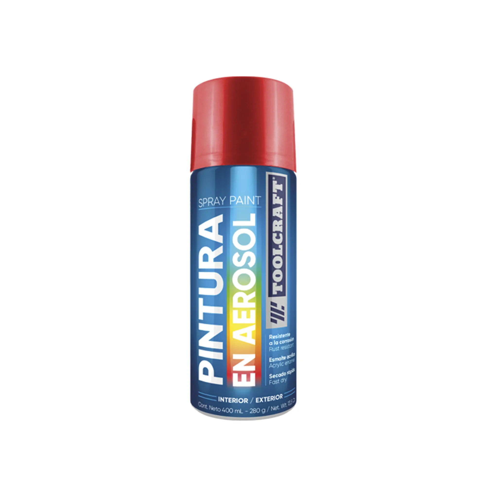 Pintura Aerosol Rojo Anticorrosivo Toolcraft 400ml Sin Plomo