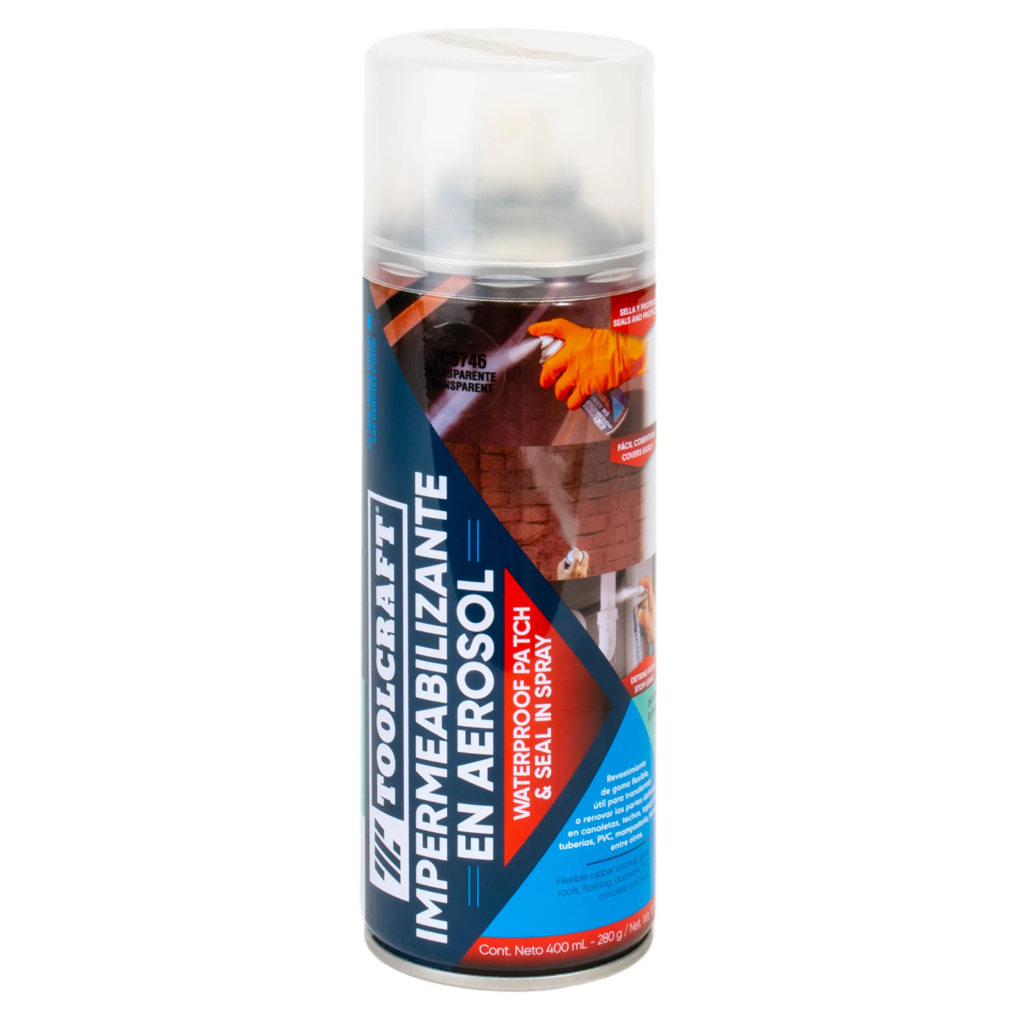 Impermeabilizante Aerosol Transparente Toolcraft De 400 Ml