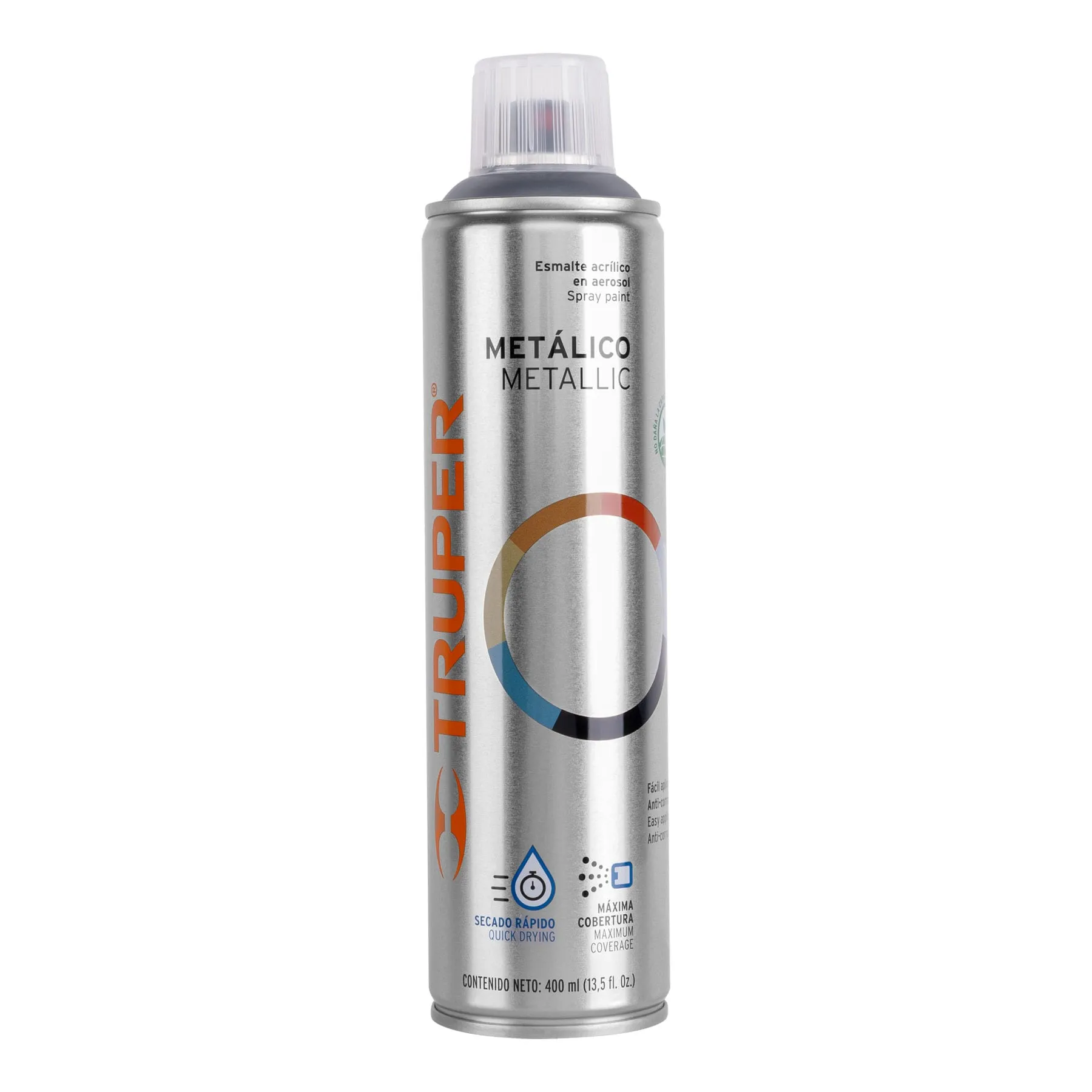 Pintura Aerosol En Lata 400 Ml Cromo Metálico, Profesional Truper